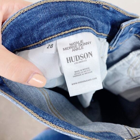 Hudson Mid Rise Ankle Skinny Natalie Jeans Blue Size 28 - Picture 9 of 10